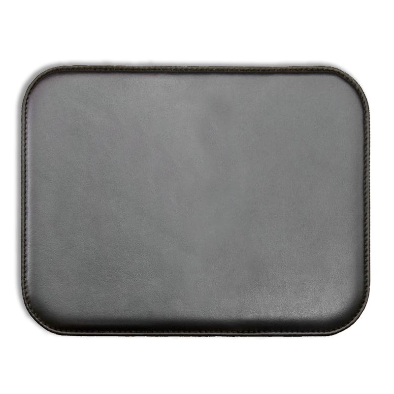 Maruse Italian Leather Mouse Pad for Home or Office Desktop, Handmade in Italy, Black - Image 1